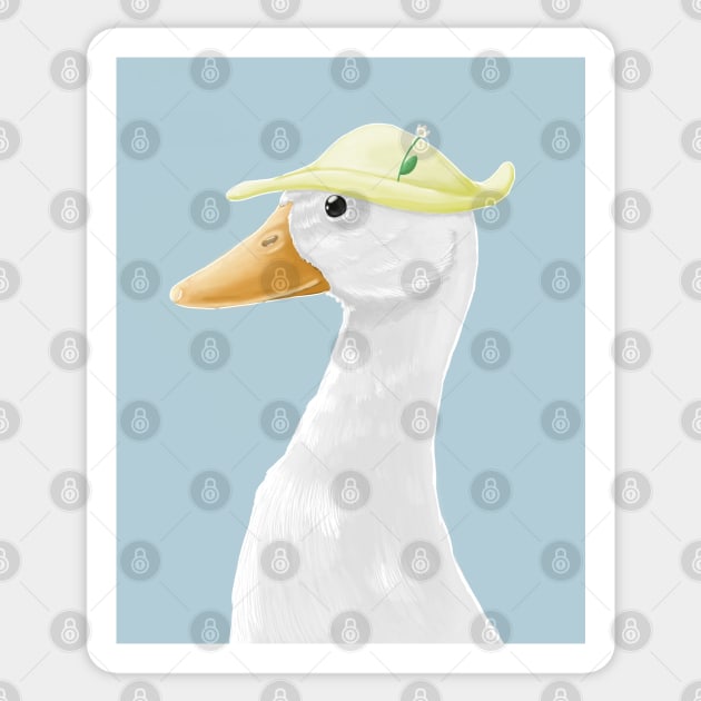 Duck with a Hat Sticker by Xetalo